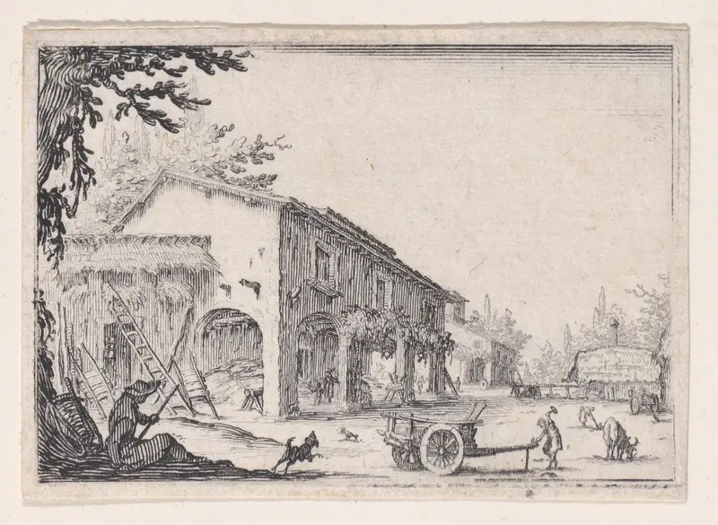 La Factoria (The Factory), from Les Caprices Series A, The Florence Set Wall Art by Jacques Callot - High-Resolution Digital Print