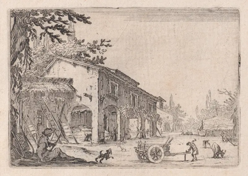 La Factoria (The Factory), from "Les Caprices" Series B, The Nancy Set Wall Art by Jacques Callot - High-Resolution Digital Print