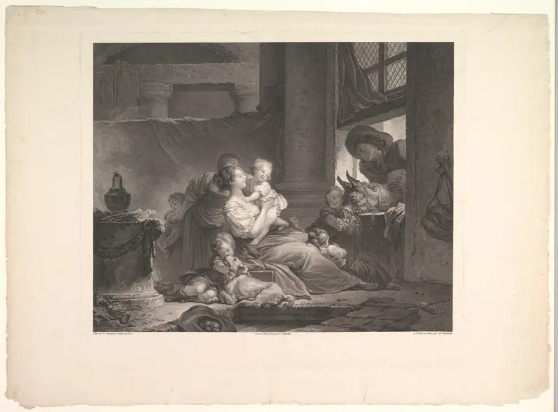 La Famille du Fermier Wall Art by Jean Honoré Fragonard - High-Resolution Digital Print
