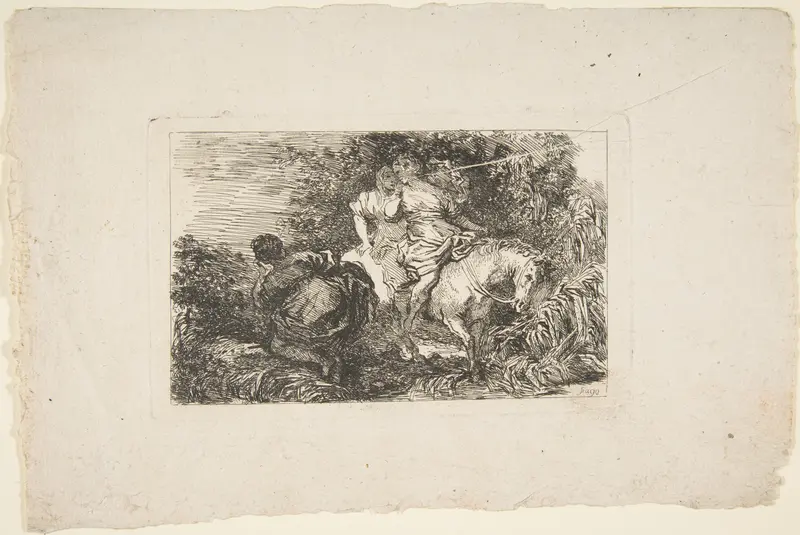 La Fuite de Clelie Wall Art by Jean Honoré Fragonard - High-Resolution Digital Print