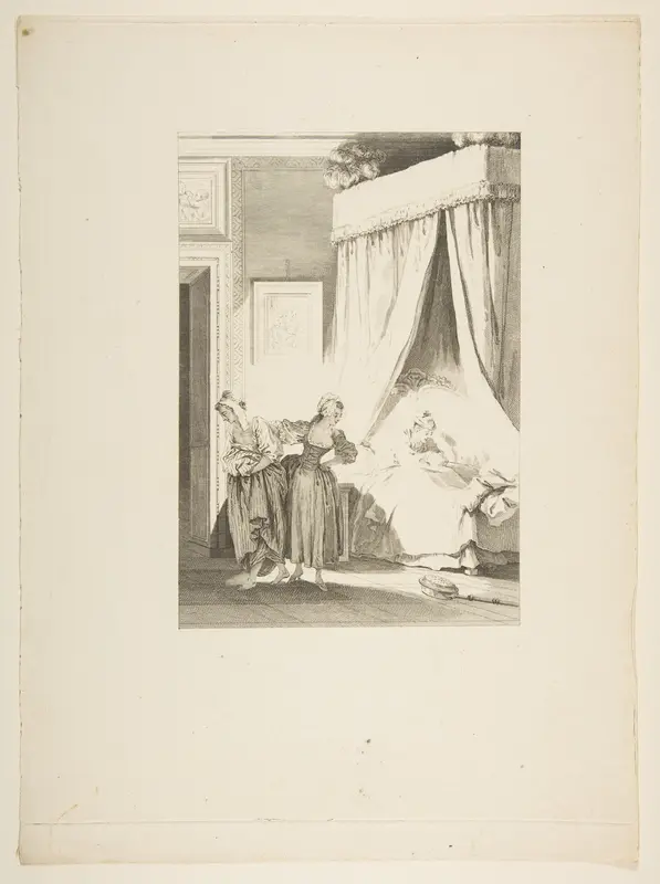 La Gageure des trois Commeres: La Servante, from "Contes et nouvelles en vers par Jean de La Fontaine. A Paris, de l'imprimerie de P. Didot, l'an III de la République, 1795" Wall Art by Philippe Trière - High-Resolution Digital Print