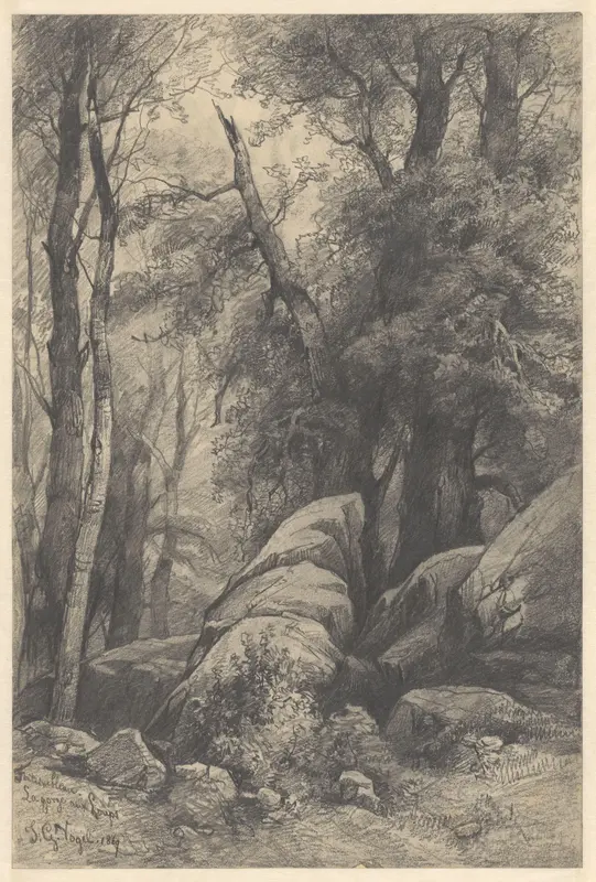 La Gorge-aux-Loups in Fontainebleau Wall Art by Unknown - High-Resolution Digital Print