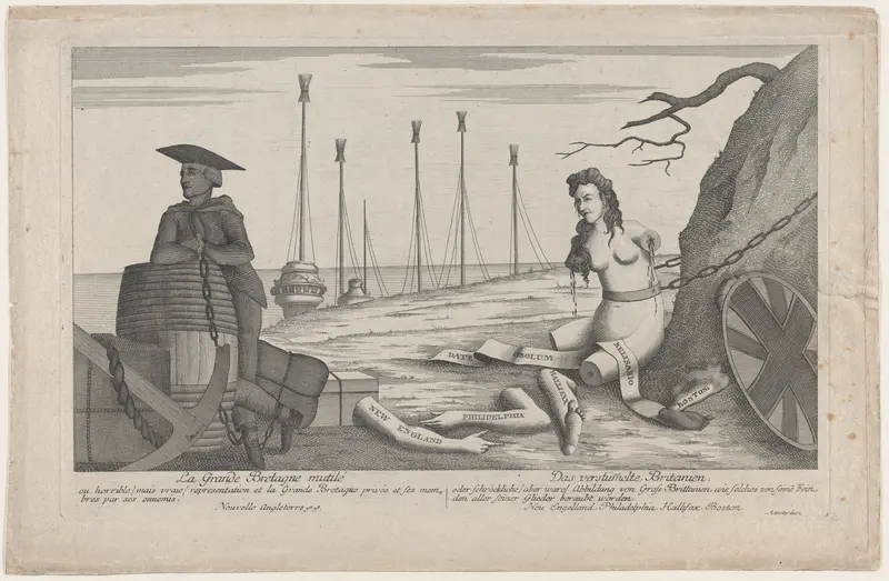 La Grand Bretagne Mutilé; Das Verstümelte Britanien [Great Britain Mulitated] Wall Art by Anonymous, Dutch, 18th century - High-Resolution Digital Print
