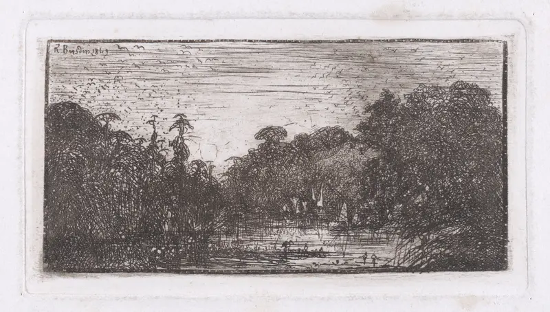 La Lac au Milieu de la Forêt (The Lake in the Middle of the Forest) Wall Art by Rodolphe Bresdin - High-Resolution Digital Print