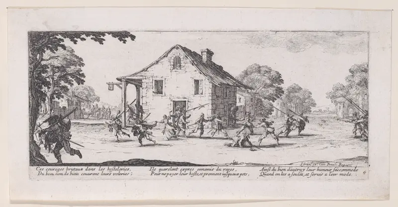 La Maraude (Pilfering), from Les Misères et les Mal-Heures de la Guerre (The Miseries and Misfortunes of War), plate 4 Wall Art by Jacques Callot - High-Resolution Digital Print
