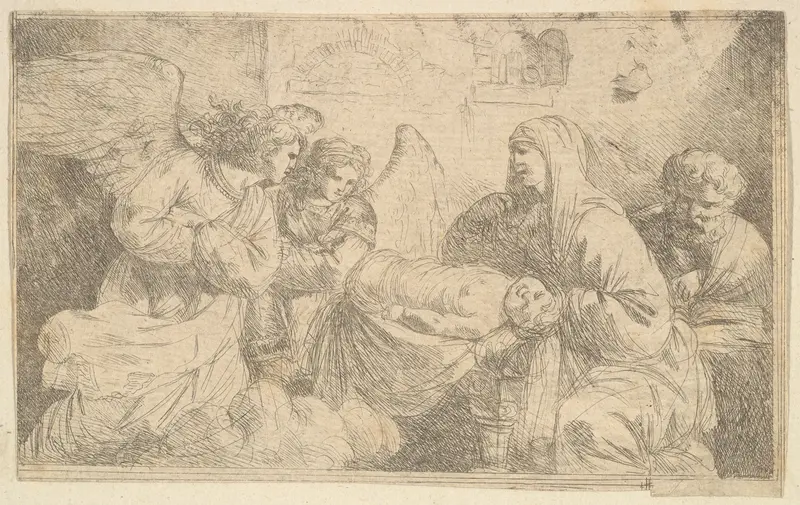 La Nativité de Jésus-Christ (The Nativity of Christ) Wall Art by Jean Jacques Lagrenée - High-Resolution Digital Print