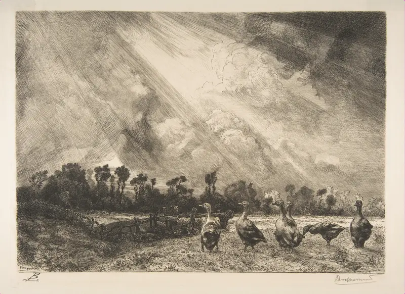 La Nuée d'orage Wall Art by Félix Bracquemond - High-Resolution Digital Print
