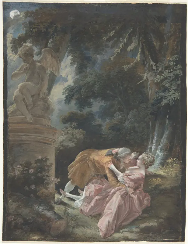 La Nuit (Night) Wall Art by Pierre Antoine Baudouin - High-Resolution Digital Print