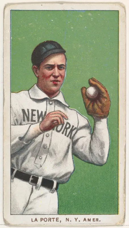 La Porte, New York, American League, from the White Border series (T206) for the American Tobacco Company Wall Art by American Tobacco Company - High-Resolution Digital Print