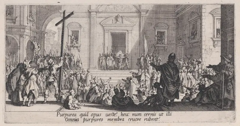 La Présentation au Peuple (The Presentation of Christ to the People), from "La Grande Passion" (The Large Passion) Wall Art by Jacques Callot - High-Resolution Digital Print