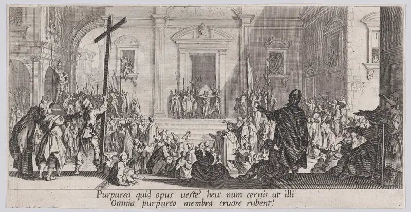 La Présentation au Peuple (The Presentation of Christ to the People), from "La Grande Passion" (The Large Passion)Passion) Wall Art by Jacques Callot - High-Resolution Digital Print