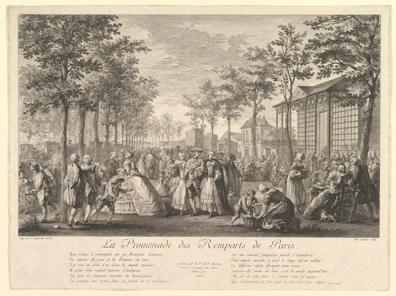 La Promenade des Remparts de Paris Wall Art by Pierre François Courtois - High-Resolution Digital Print