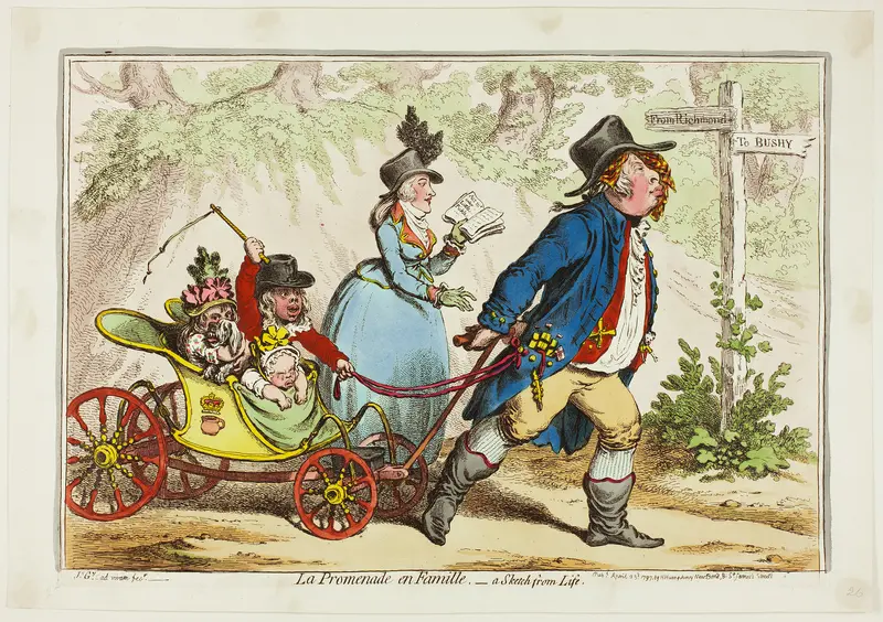 La Promenade en Famille- A Sketch from Life