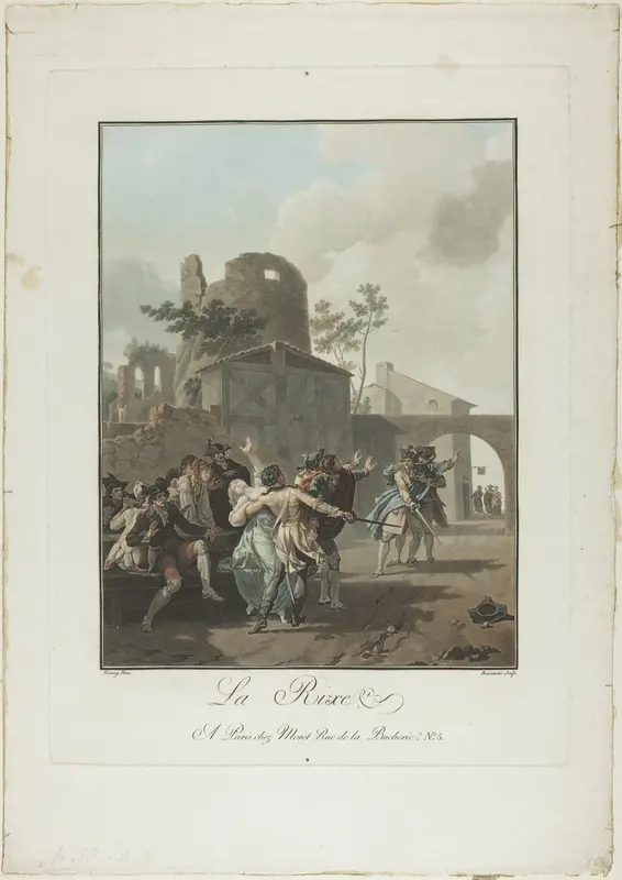 La Rixe Wall Art by Charles Melchior Descourtis - High-Resolution Digital Print
