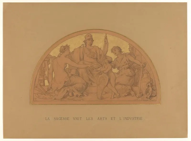 La Sagesse unit les Arts et l'Industrie Wall Art by Unknown - High-Resolution Digital Print