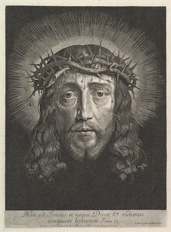 La sainte Face couronnee d'epines, (grand format) Wall Art by Jean Morin - High-Resolution Digital Print