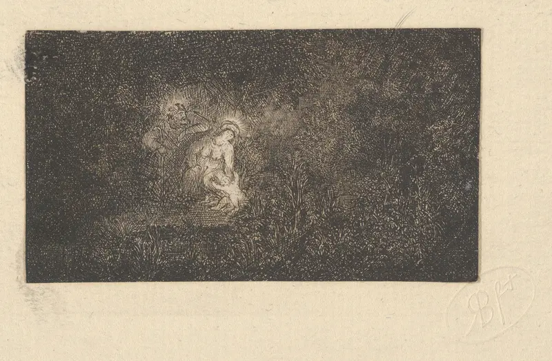 La Sainte Famille au Repos (The Holy Family at Rest) Wall Art by Rodolphe Bresdin - High-Resolution Digital Print