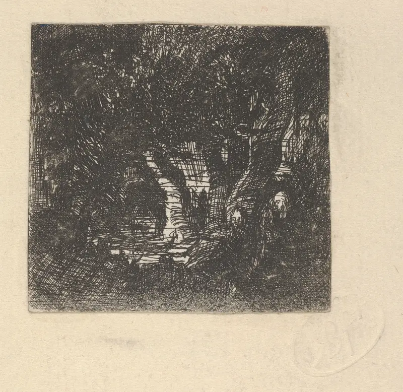 La Sainte Famille et Les Bergers (The Holy Family and the Shepherds) Wall Art by Rodolphe Bresdin - High-Resolution Digital Print