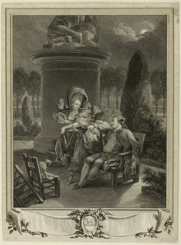 La soiree des Thuileries Wall Art by Jean Baptiste Blaise Simonet - High-Resolution Digital Print