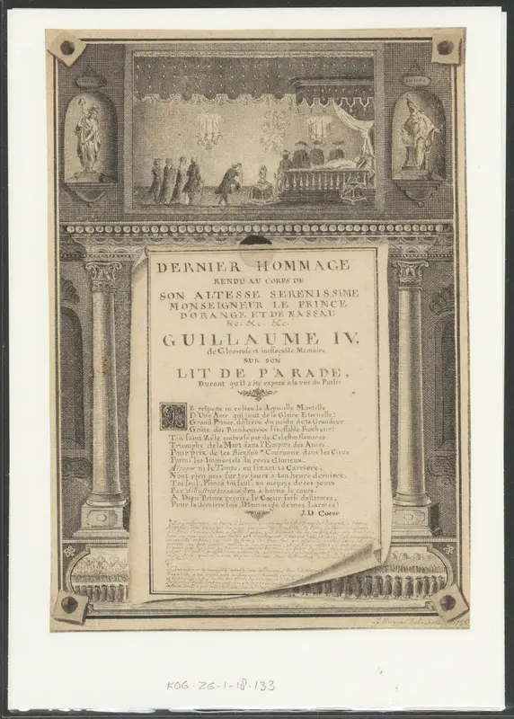 Laatste ode aan Willem IV, prins van Oranje-Nassau Wall Art by Unknown - High-Resolution Digital Print