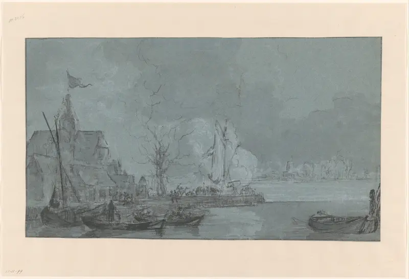 Laatste schot van Dordrecht naar de Fransen in Papendrecht, 1813 Wall Art by Johannes Christiaan Schotel - High-Resolution Digital Print