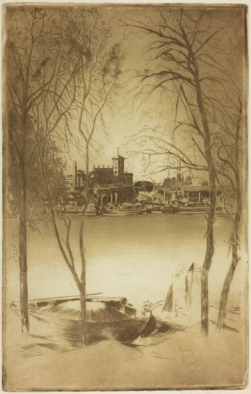 Laburnums and Battersea Wall Art by Theodore Roussel - High-Resolution Digital Print