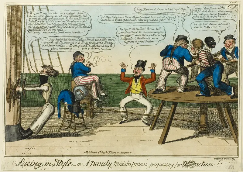 Lacing in Style Wall Art by George Cruikshank - High-Resolution Digital Print