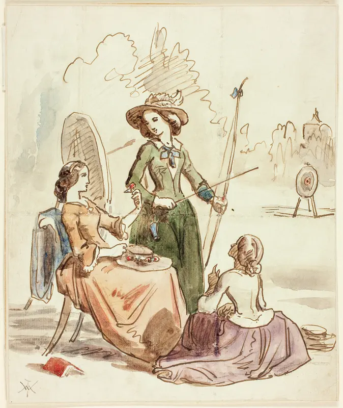 Ladies at Archery Wall Art by William McTaggart - High-Resolution Digital Print