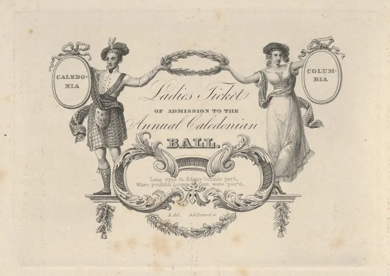 Ladies' Ticket of Admission to the Annual Caledonian Ball Wall Art by Asher Brown Durand - High-Resolution Digital Print