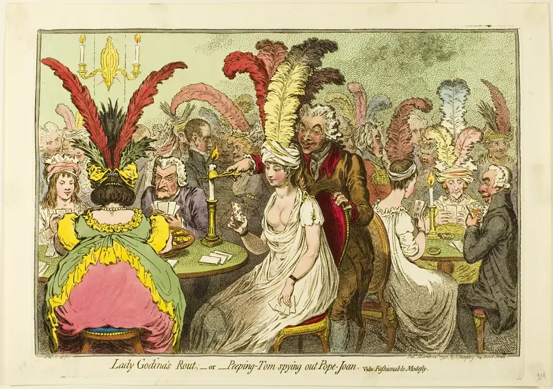 Lady Godina's Rout; —or—Peeping Tom Spying Out Pope Joan