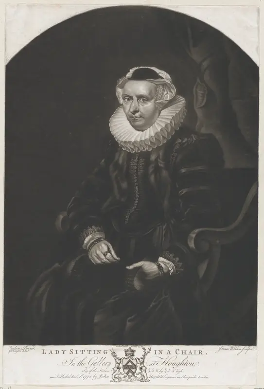 Lady Sitting in a Chair Wall Art by James Watson - High-Resolution Digital Print