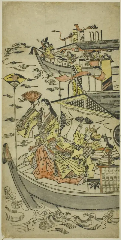 Lady Tamamushi raising a fan target