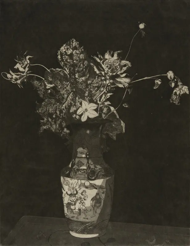 L'Agonie des Fleurs (Black and White Version) Wall Art by Theodore Roussel - High-Resolution Digital Print