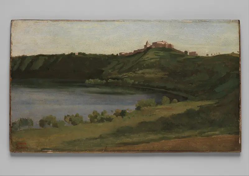Lake Albano and Castel Gandolfo Wall Art by Camille Corot - High-Resolution Digital Print