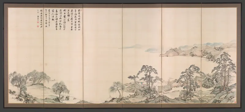 Lake Biwa in Four Seasons Wall Art by Nukina Kaioku - High-Resolution Digital Print
