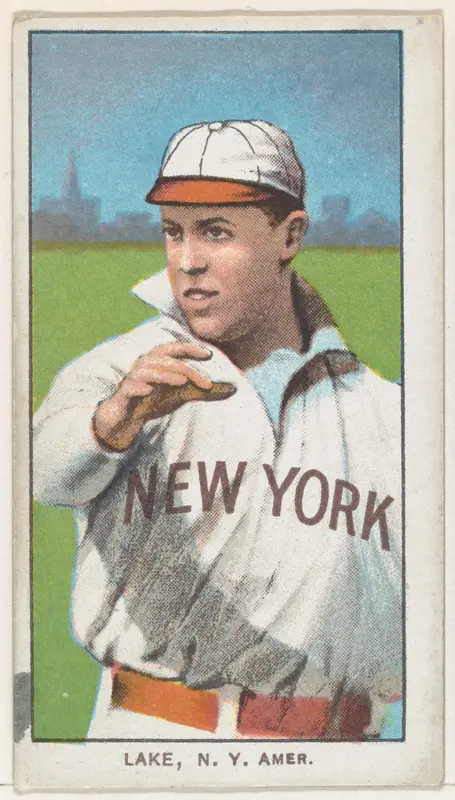 Lake, New York, American League, from the White Border series (T206) for the American Tobacco Company Wall Art by American Tobacco Company - High-Resolution Digital Print