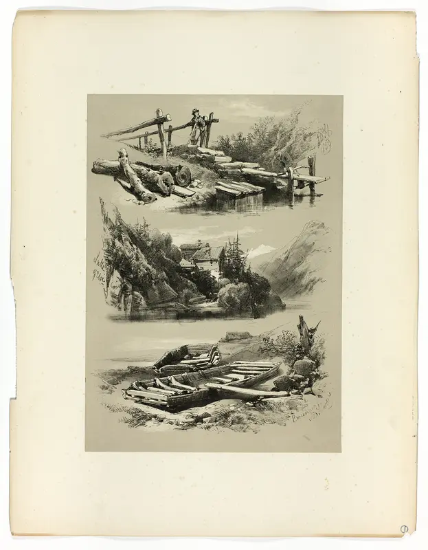 Lake of Uri and Brunnen, from Picturesque Selections Wall Art by James Duffield Harding - High-Resolution Digital Print