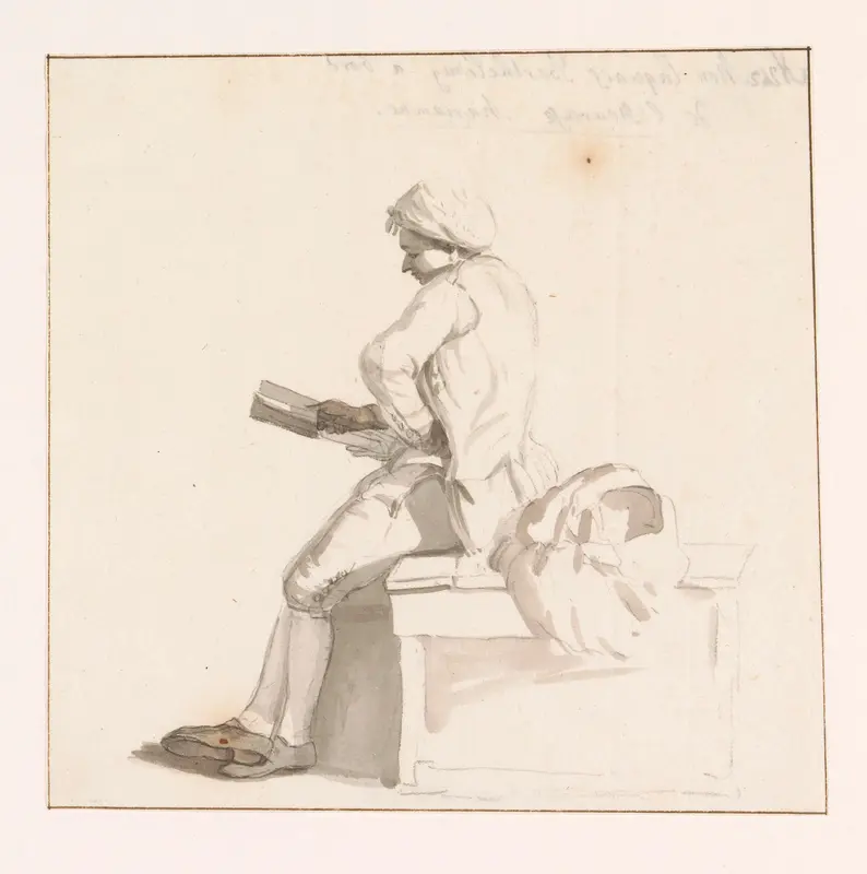 Lakei Bartholomeus aan boord van l'Heureuse Marianne Wall Art by Louis Ducros - High-Resolution Digital Print