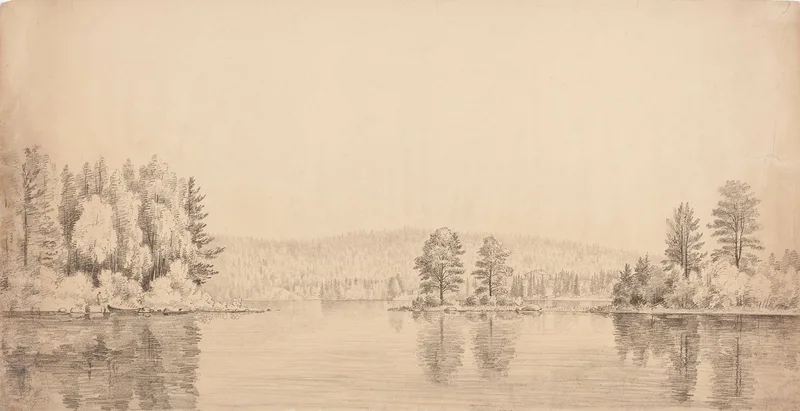 Lakeside Landscape from Haminalahti Wall Art by Magnus Von Wright - High-Resolution Digital Print