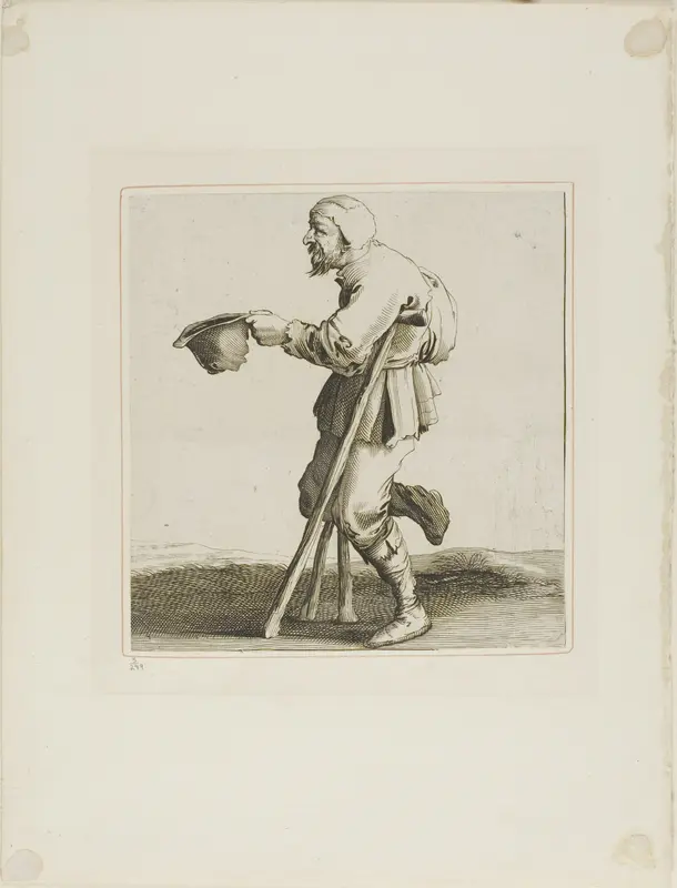 Lame Beggar Asking for Alms, from T is al verwart-gaern (It's already confusing) Wall Art by Pieter Jansz. Quast - High-Resolution Digital Print
