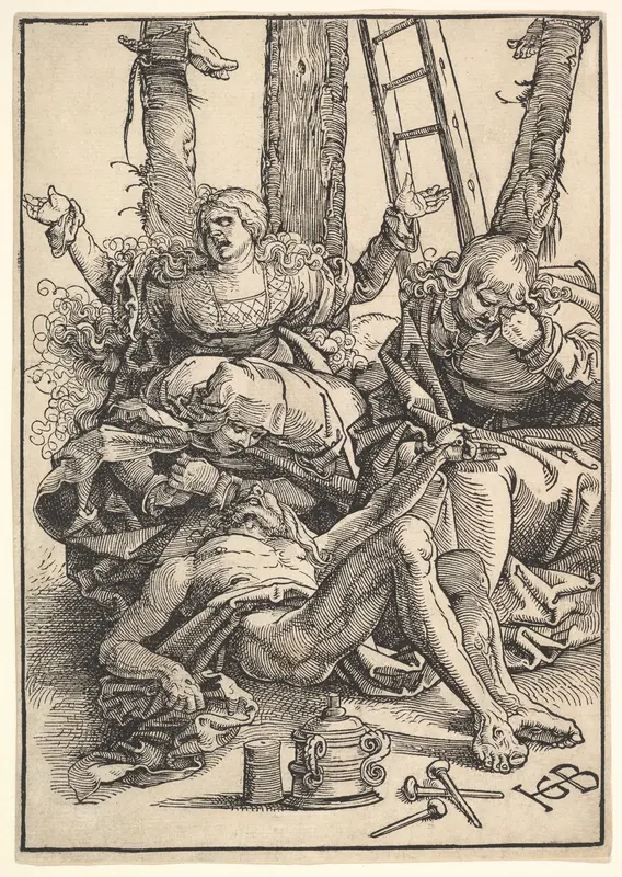 Lamentation for Christ Wall Art by Hans Baldung (called Hans Baldung Grien) - High-Resolution Digital Print