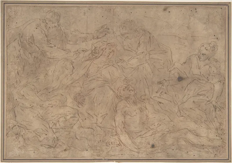 Lamentation over the Dead Christ Wall Art by Anonymous, Italian, Roman-Bolognese, 17th century - High-Resolution Digital Print