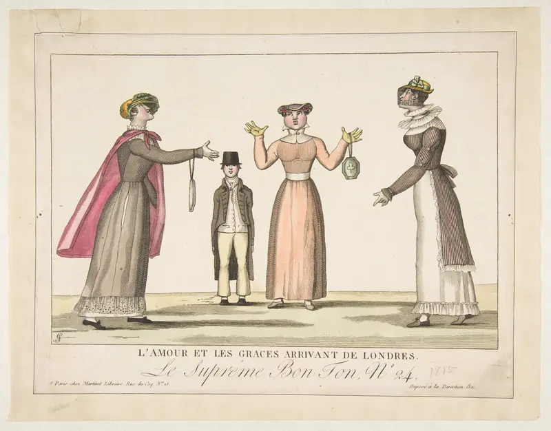 L'Amour et les Graces Arrivant de Londres; Le Suprême Bon-Ton No. 24 Wall Art by Adrien Pierre Godefroy, Le Jeune - High-Resolution Digital Print