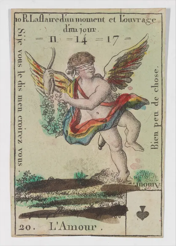L'Amour, from the playing cards (for quartets) "Costumes des Peuples Étrangers" Wall Art by Anonymous, French, 18th century - High-Resolution Digital Print