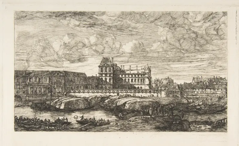 L'Ancien Louvre (The Old Louvre, Paris) Wall Art by Charles Meryon - High-Resolution Digital Print