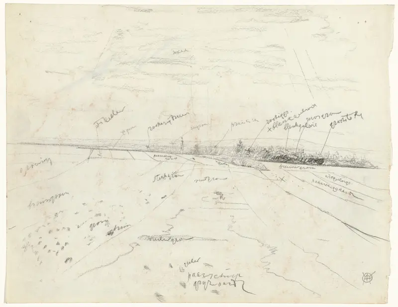 Landbouwgronden en een heuvelrug op de horizon Wall Art by Gerrit Willem Dijsselhof - High-Resolution Digital Print