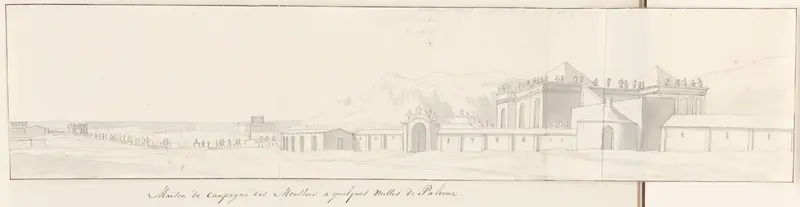 Landhuis in Monstres op enkele mijlen afstand van Palermo Wall Art by Louis Ducros - High-Resolution Digital Print