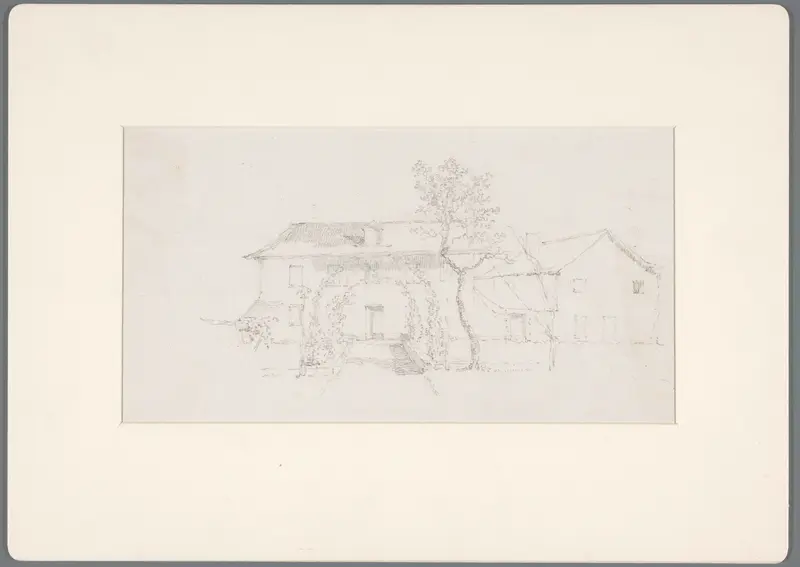 Landhuis met een berceau over het tuinpad Wall Art by David Alphonse de Sandoz-Rollin - High-Resolution Digital Print