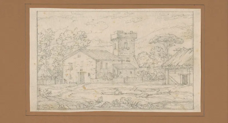Landhuis met toren Wall Art by Christoph Heinrich Kniep - High-Resolution Digital Print