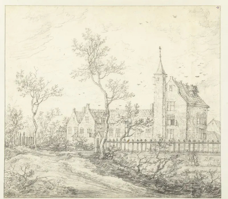 Landhuis met toren Wall Art by anonymous - High-Resolution Digital Print